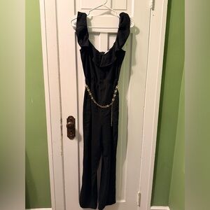 ALI & JAY Black Jumpsuit with Gold Accent